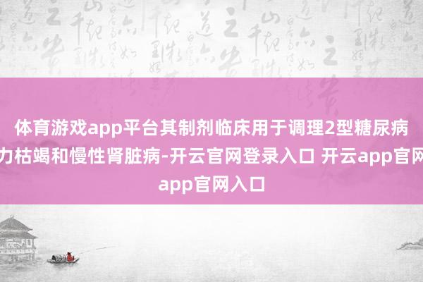 体育游戏app平台其制剂临床用于调理2型糖尿病、心力枯竭和慢性肾脏病-开云官网登录入口 开云app官网入口