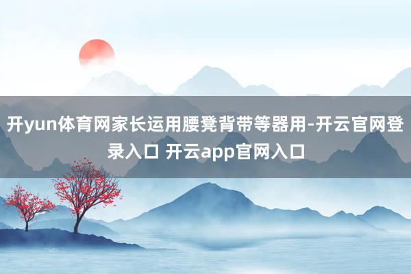 开yun体育网家长运用腰凳背带等器用-开云官网登录入口 开云app官网入口